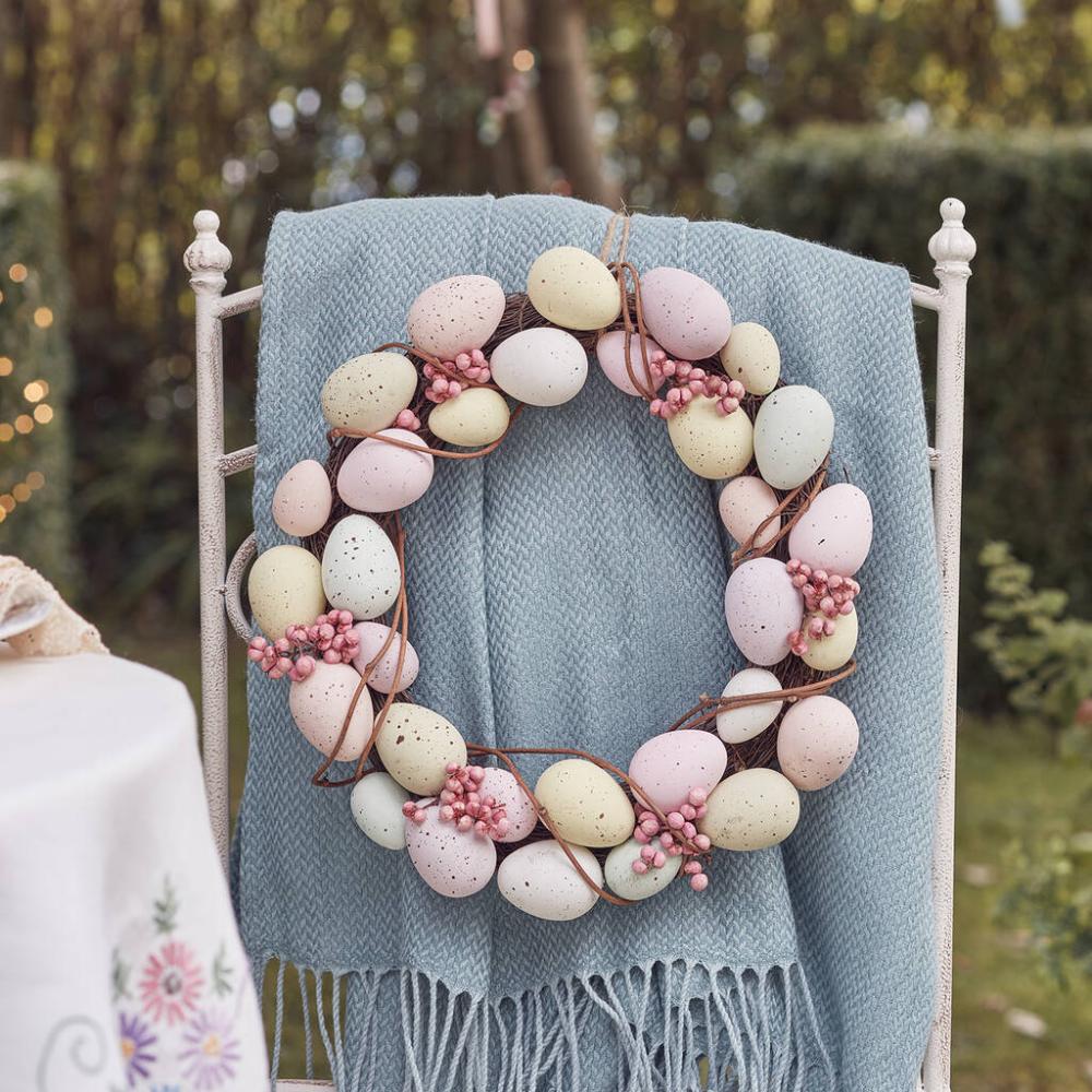 26cm Artificial Pastel Easter Egg Wreath | Floral wreaths Floral wreaths Floral wreaths