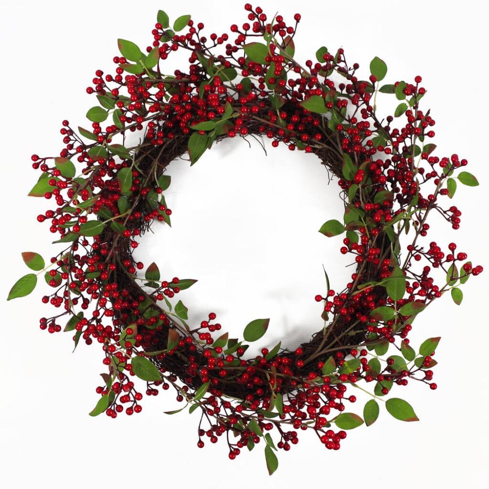 60cm Artificial Christmas Natural Red Berry Wreath | Floral wreaths Floral wreaths Floral wreaths