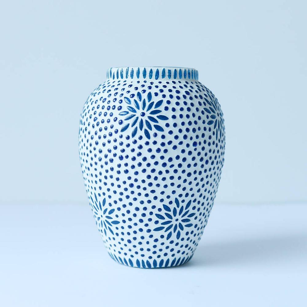 Blue And White Mosaic Vase | Vases Home Accessories Vases