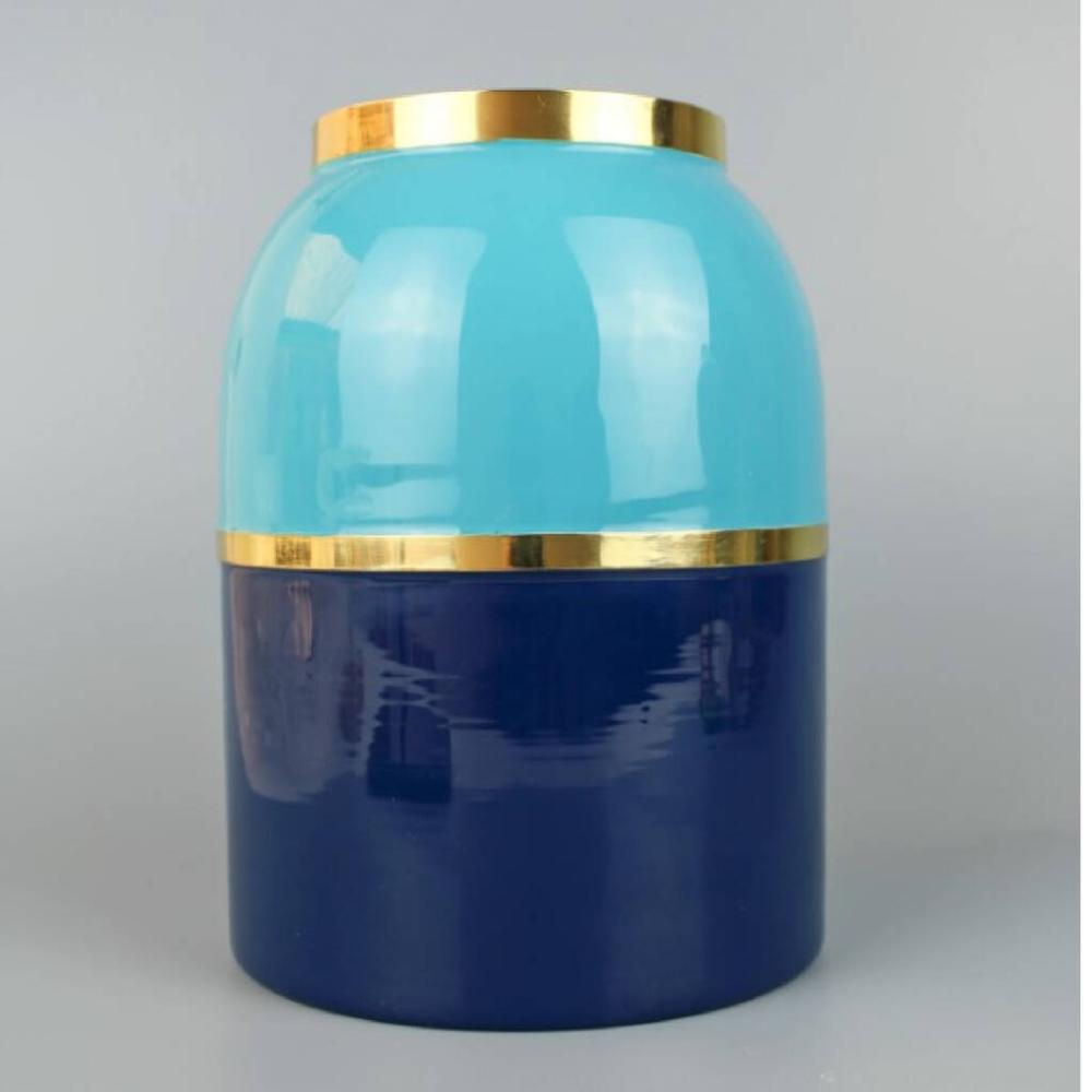 Blue Enamel And Brass Colour Pop Vase | Vases Home Accessories Vases