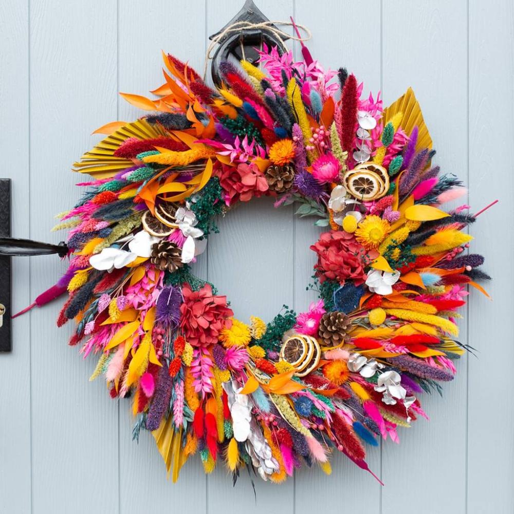 Bright And Bold Dried Flower Wreath | Floral wreaths Floral wreaths Floral wreaths