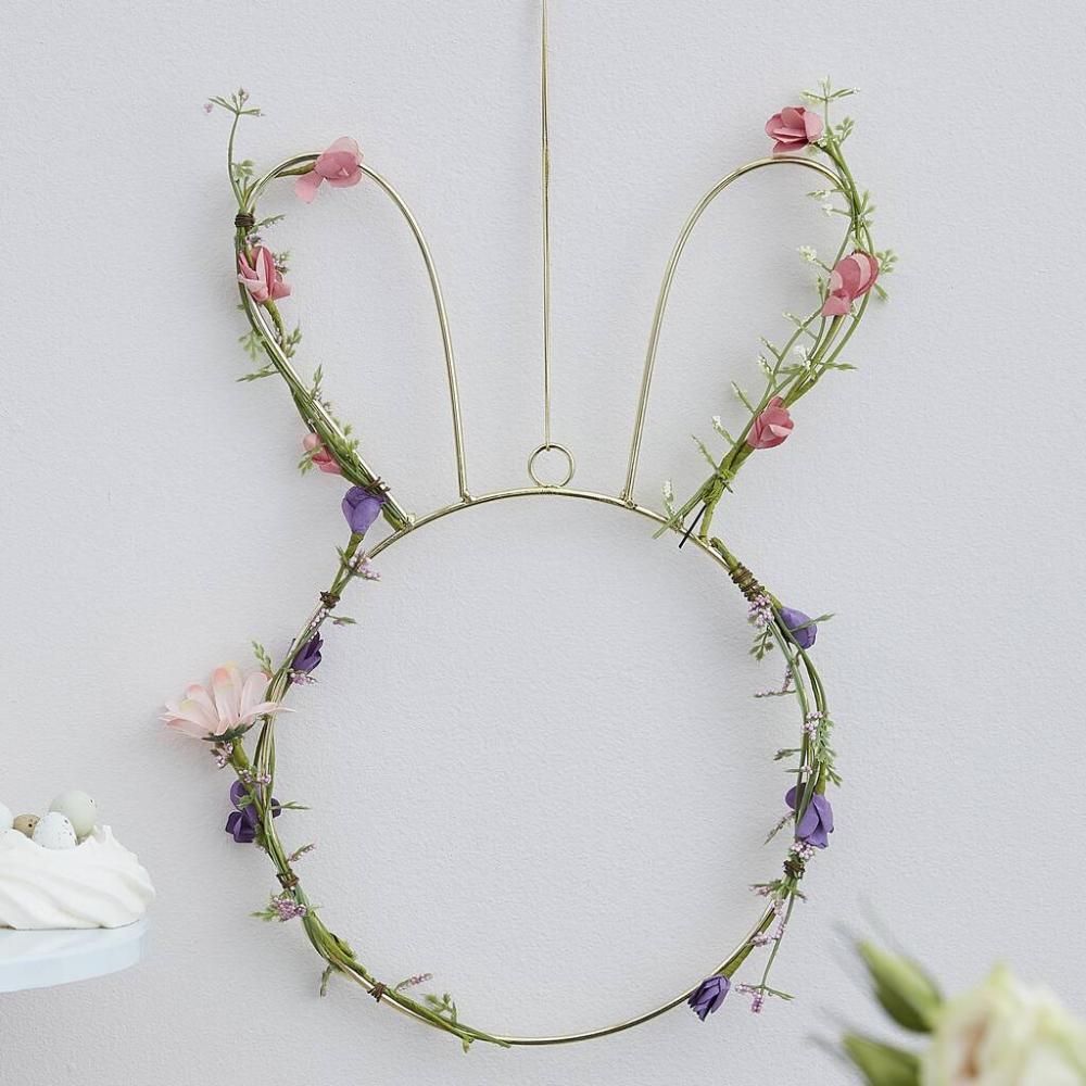 Bunny Wreath With Foliage | Floral wreaths Floral wreaths Floral wreaths