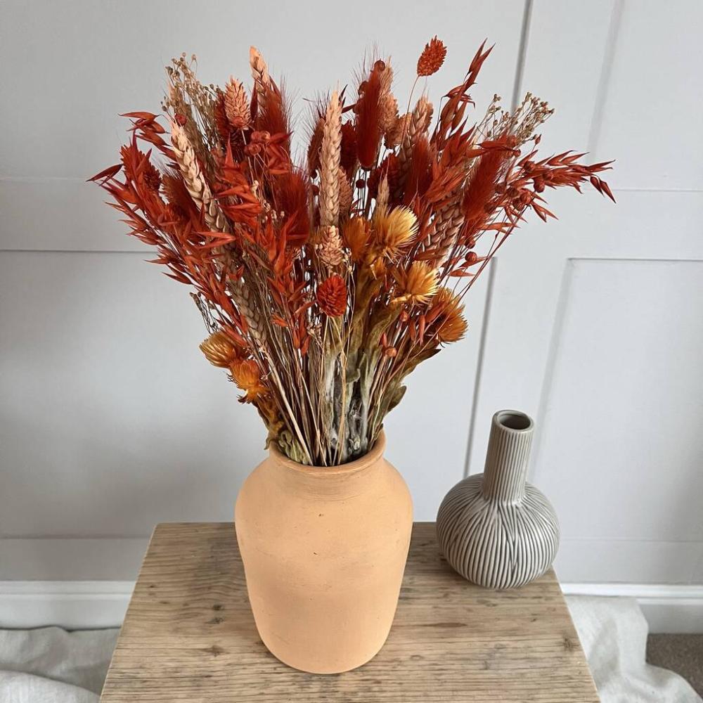 Burnt Orange Dried Flower Arrangement | Dried flowers Dried flowers Dried flowers