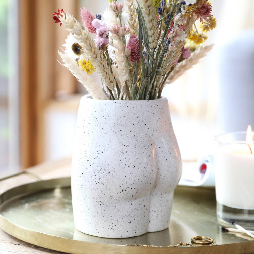 Ceramic Speckled Bum Vase | Vases Home Accessories Vases