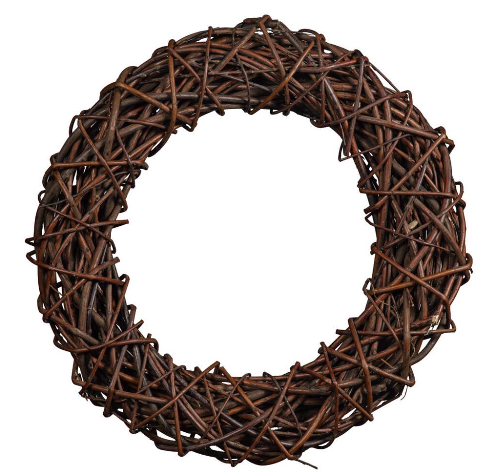 Dark Natural Willow Chunky Spiralled Wreath 50cm | Floral wreaths Floral wreaths Floral wreaths