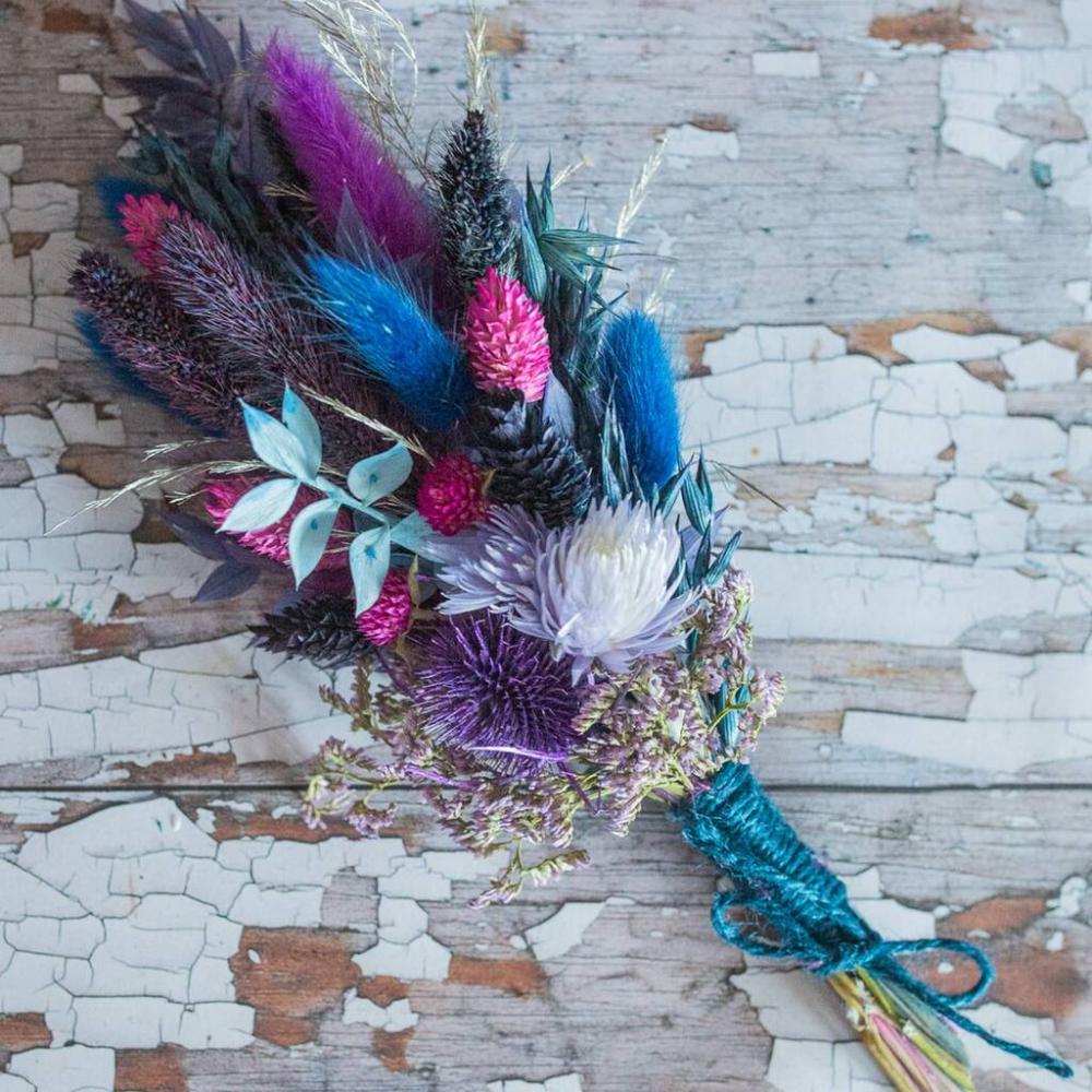 Deep Purple Dried Flower Mini Posy | Dried flowers Dried flowers Dried flowers