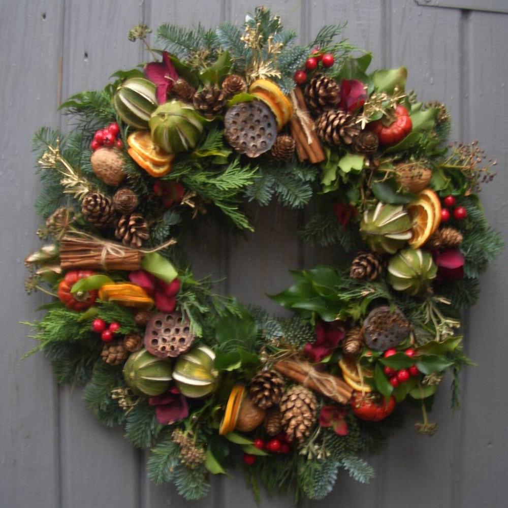 Deluxe Fresh Christmas Front Door Wreath | Floral wreaths Floral wreaths Floral wreaths