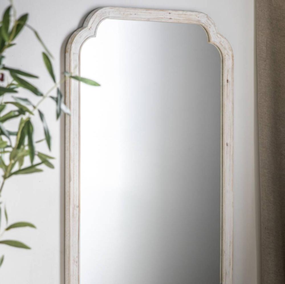 Distressed White Rectangle Wall Mirror | Mirrors Home Accessories Mirrors