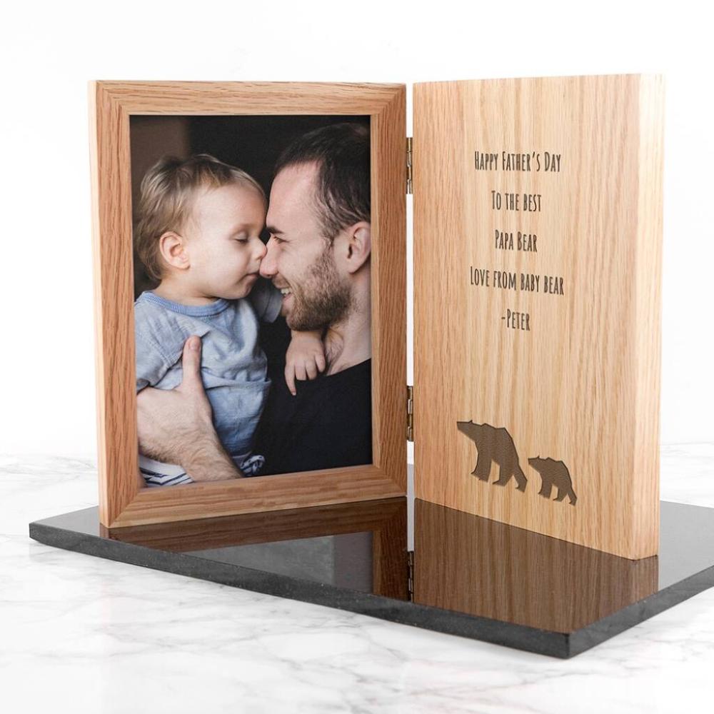 Engraved Father’s Day Bear Book Photo Frame | Picture frames Home Accessories Picture frames