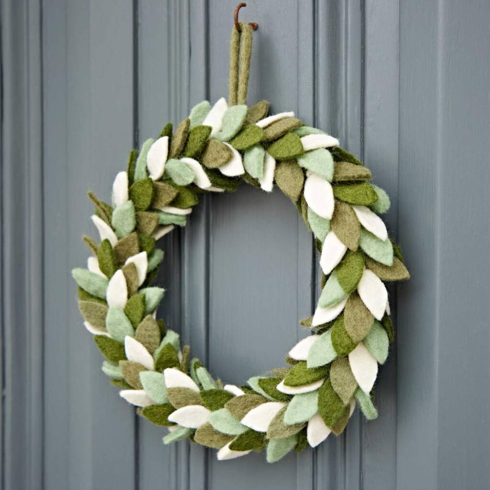 Felt Greenery Wreath | Floral wreaths Floral wreaths Floral wreaths