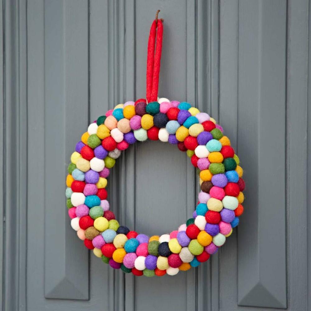 Felt Multicoloured Wreath | Floral wreaths Floral wreaths Floral wreaths