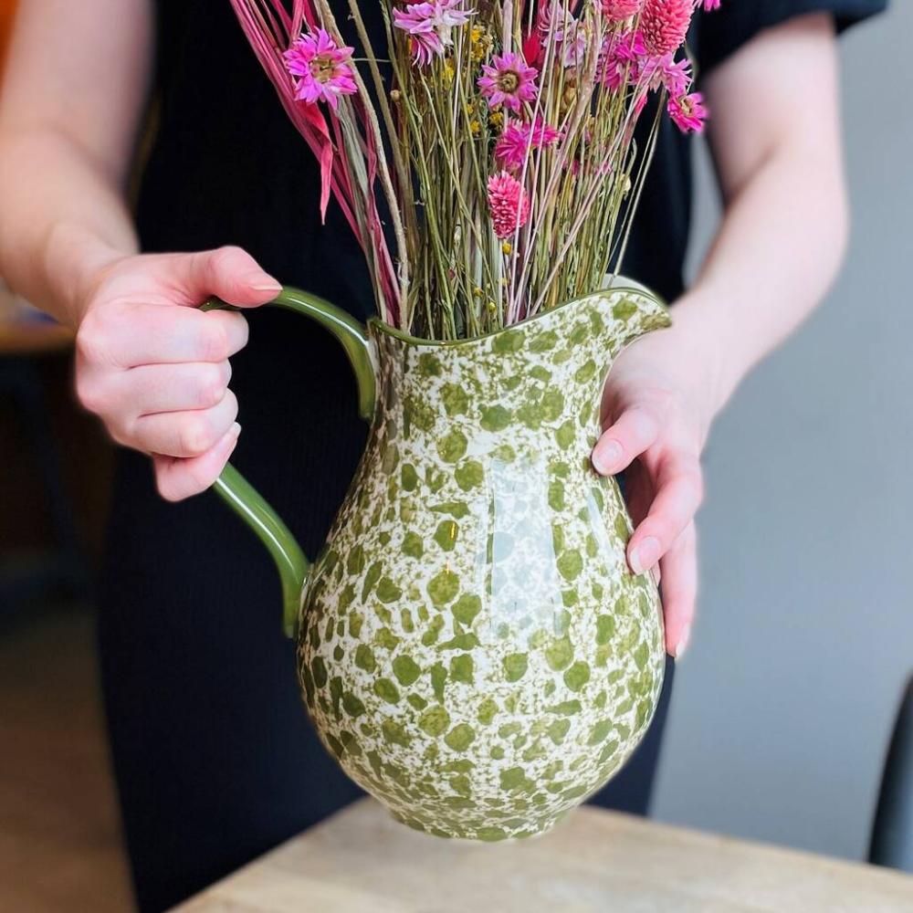 Green Speckled Jug | Vases Home Accessories Vases