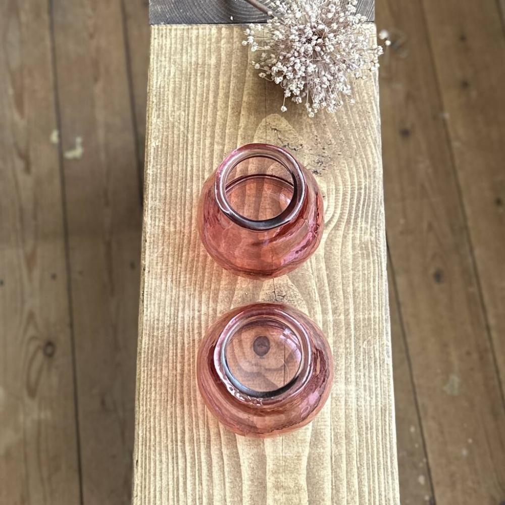 Hand Blown Recycled Bud Vase/Tealight Holder Blush | Vases Home Accessories Vases