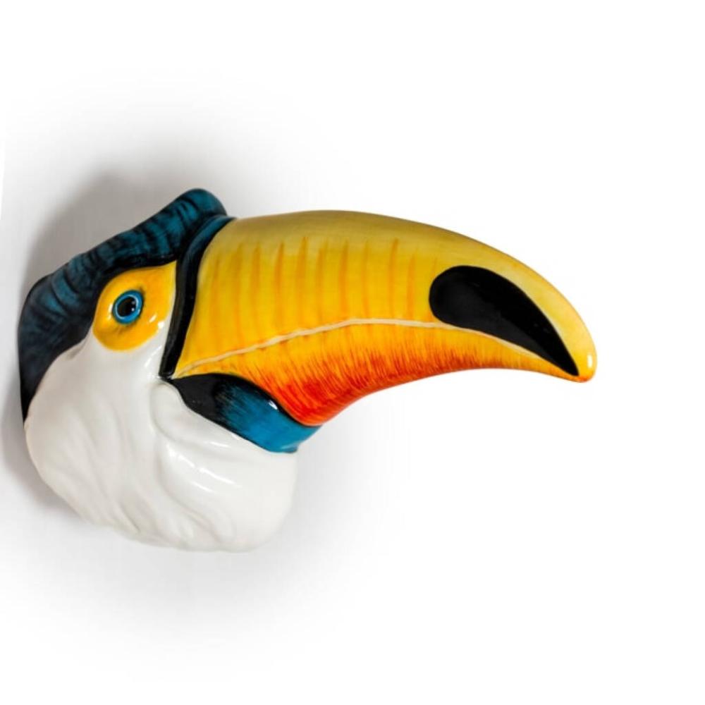 Hand Painted Ceramic Toucan Head Wall Sconce Vase | Vases Home Accessories Vases