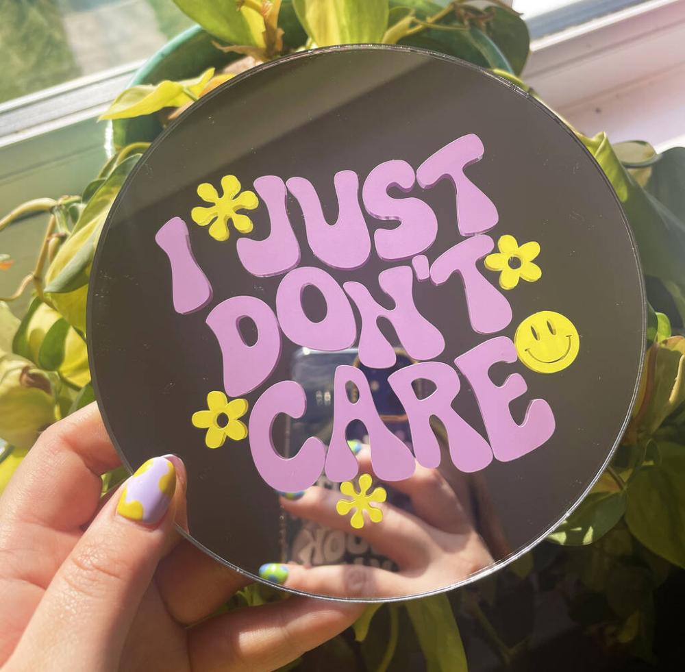 I Just Don’t Care Mini Mirror | Mirrors Home Accessories Mirrors