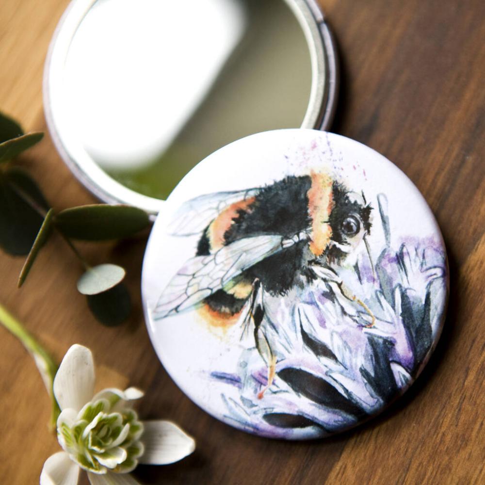 Inky Bumblebee Compact Mirror | Mirrors Home Accessories Mirrors