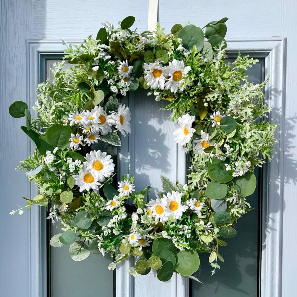 Large White Daisy And Eucalyptus Floral Wreath | Floral wreaths Floral wreaths Floral wreaths