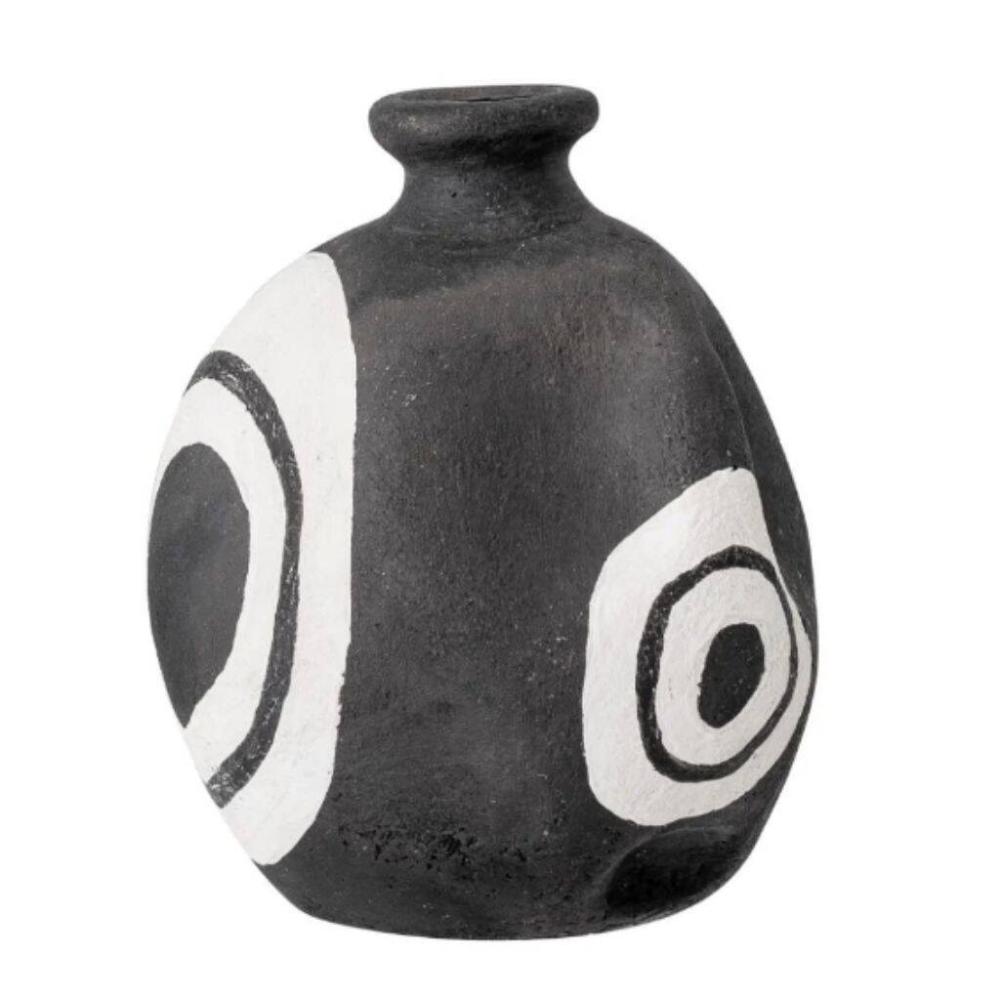 Mika Deco Vase, Black, Terracotta | Vases Home Accessories Vases