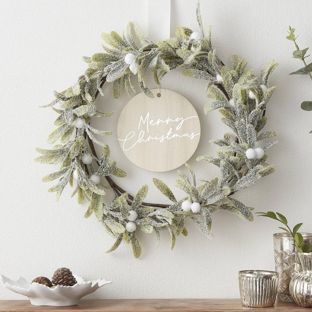 Mistletoe Merry Christmas Festive Wreath | Floral wreaths Floral wreaths Floral wreaths