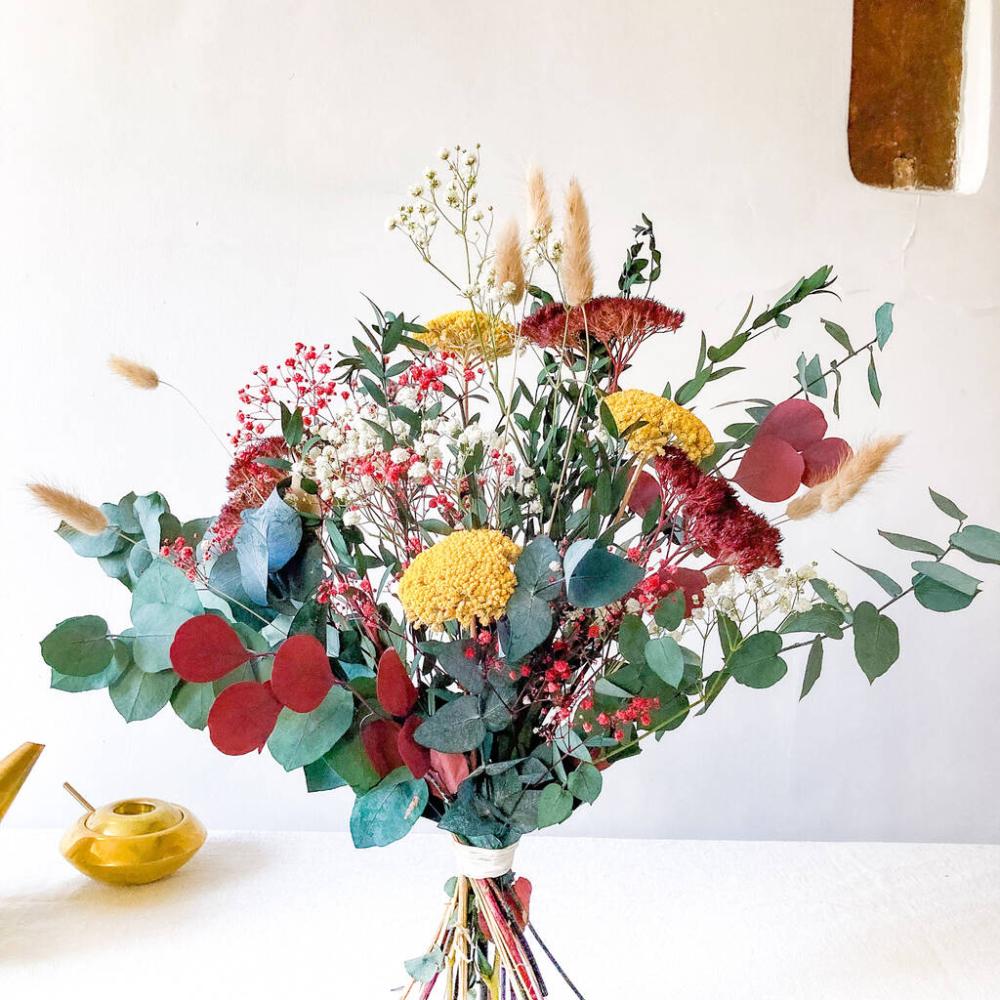 Mixed Eucalyptus Bouquet With Achillea And Gypsophila | Dried flowers Dried flowers Dried flowers