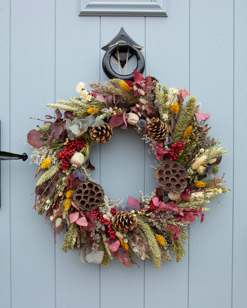 Natural Autumn Dried Flower Wreath | Floral wreaths Floral wreaths Floral wreaths