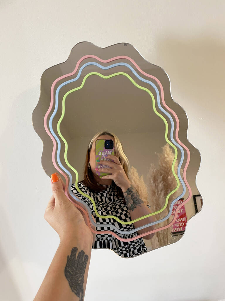 Pastel Wavy Mirror | Mirrors Home Accessories Mirrors