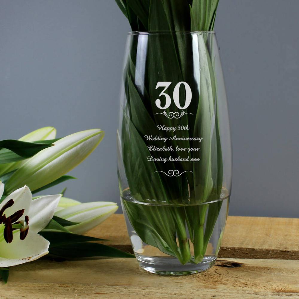 Personalised 30th Wedding Anniversary Vase | Vases Home Accessories Vases