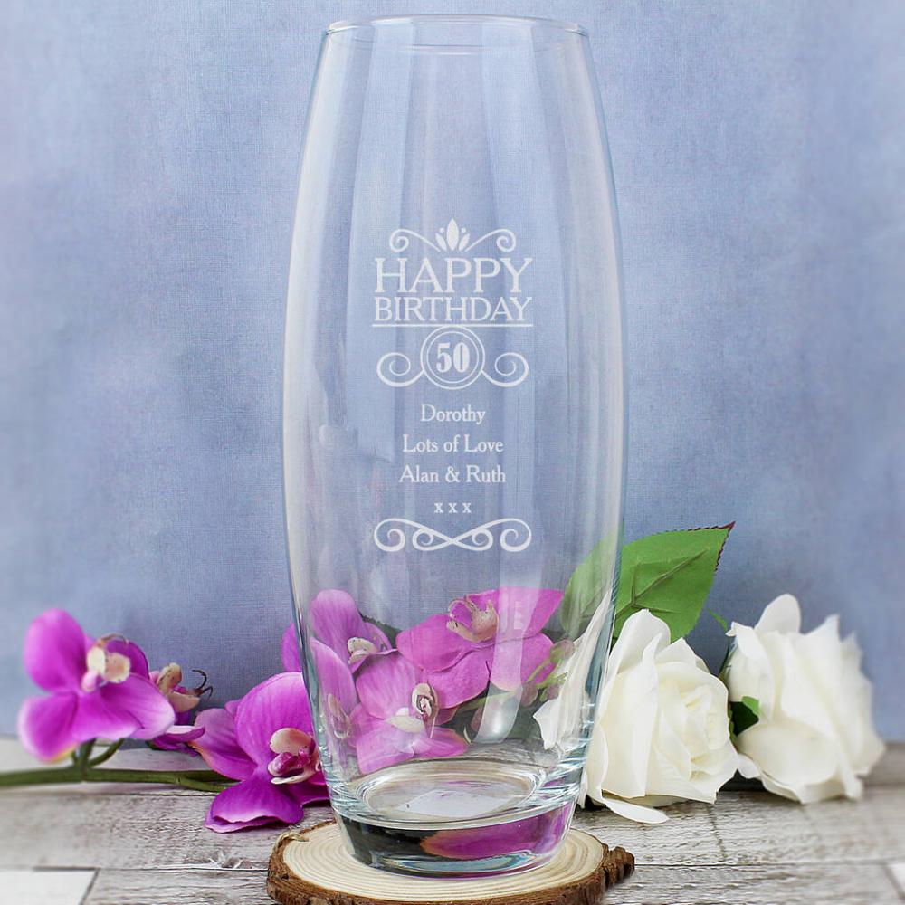 Personalised Birthday Vase | Vases Home Accessories Vases