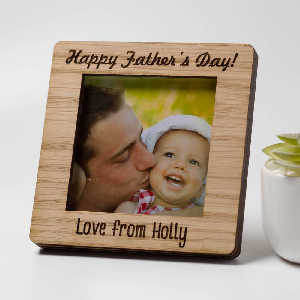 Personalised Father’s Day Oak Photo Frame | Picture frames Home Accessories Picture frames