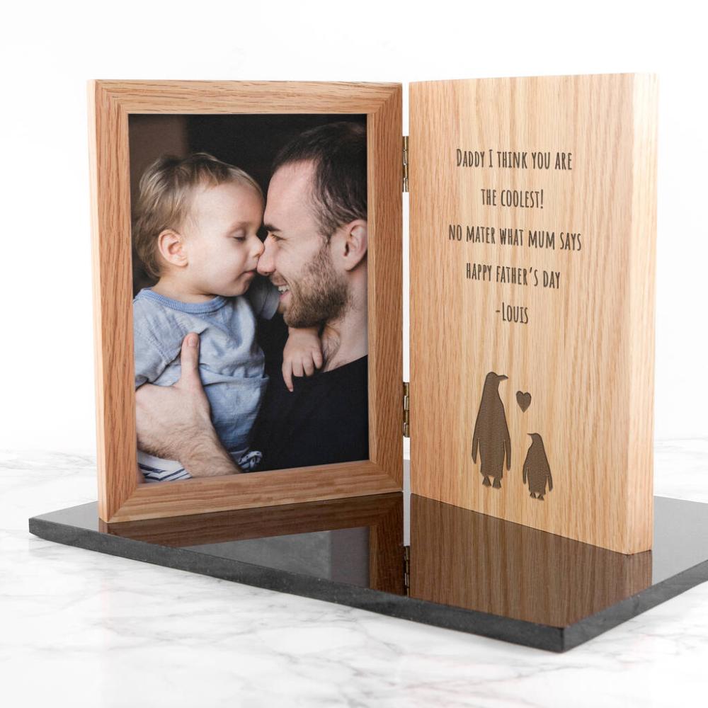 Personalised Father’s Day Penguin Book Photo Frame | Picture frames Home Accessories Picture frames