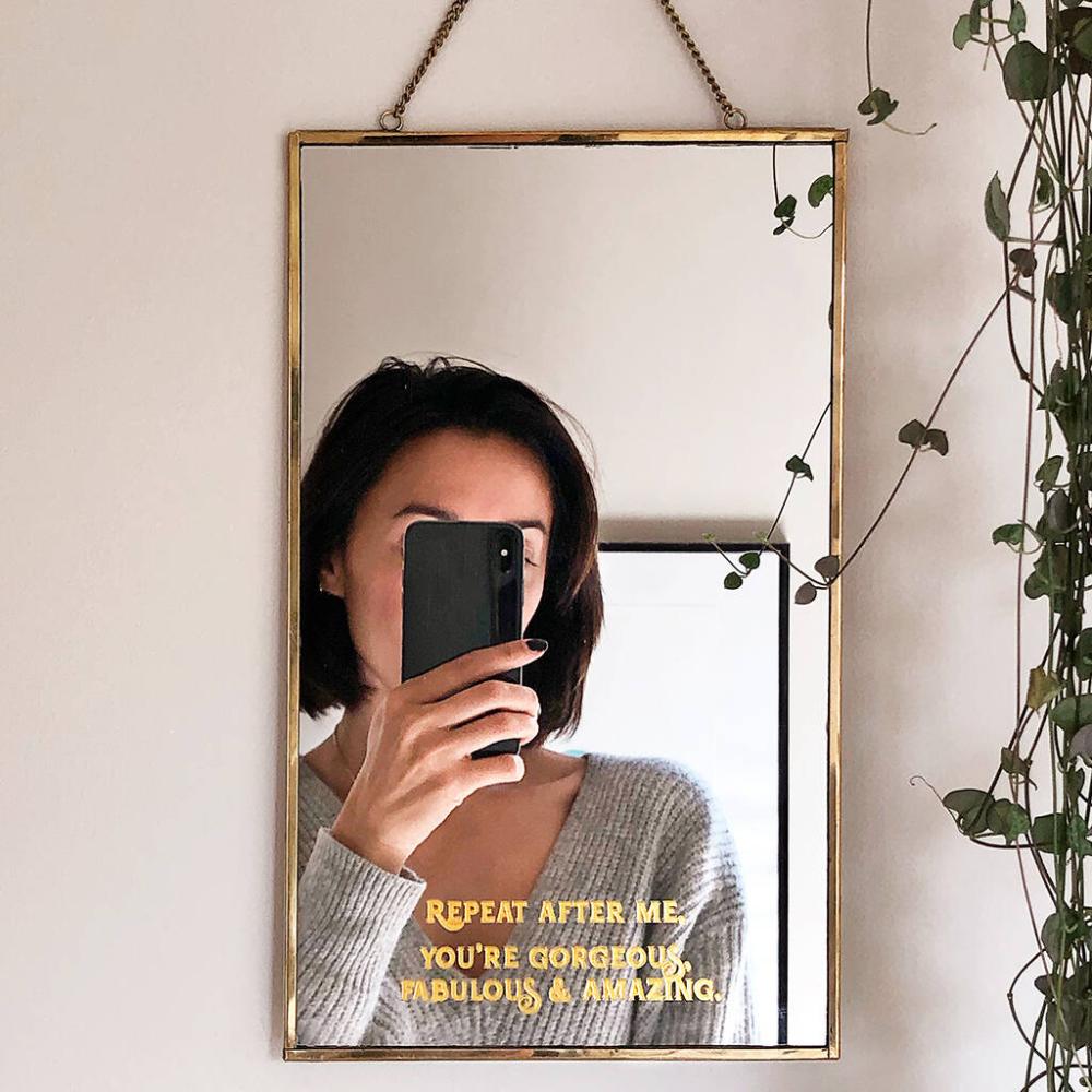 Personalised Hanging Message Mirror | Mirrors Home Accessories Mirrors