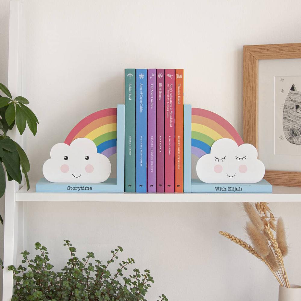 Personalised Kids Over The Rainbow Bookends | Bookends Bookends Bookends