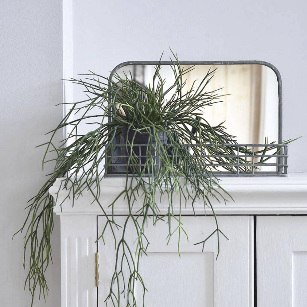 Petite Mirror With Decorative Wire Shelf | Mirrors Home Accessories Mirrors