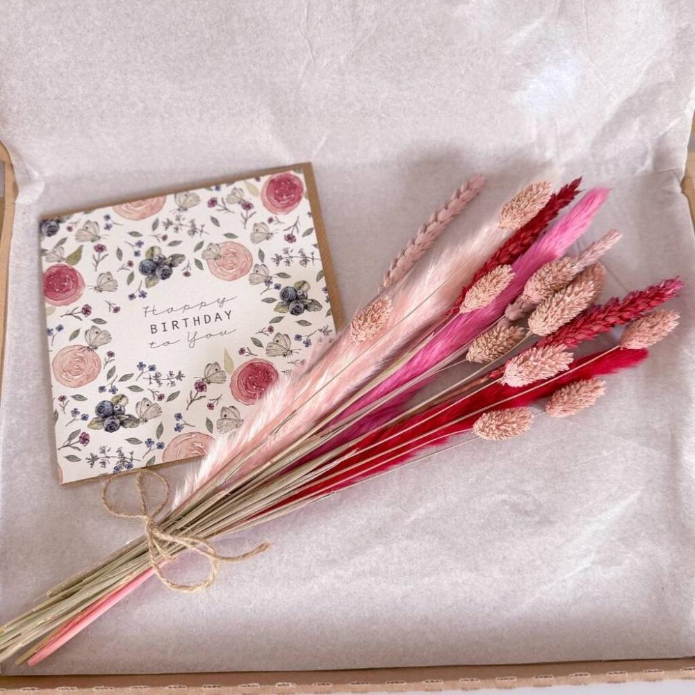 Pink Letterbox Birthday Flower Gift | Dried flowers Dried flowers Dried flowers