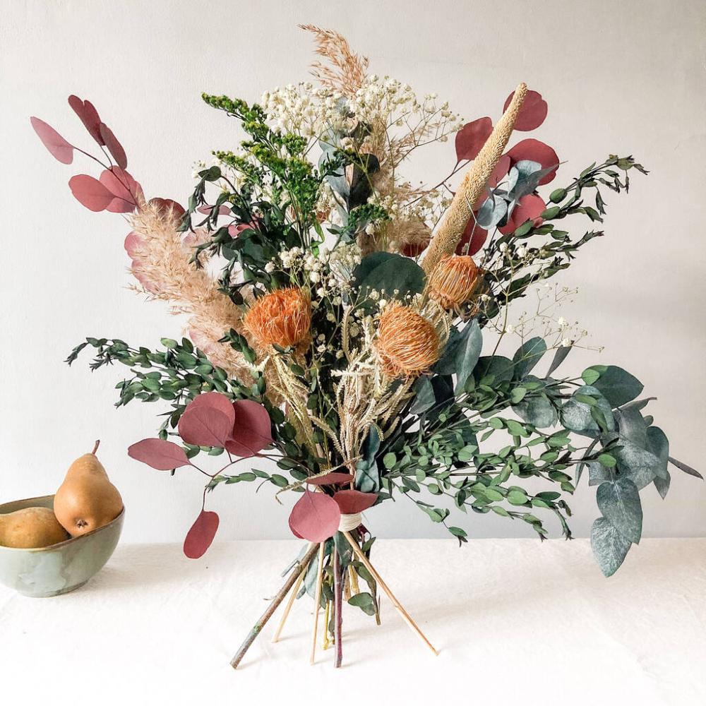 Preserved Foliage And Banksia Bouquet | Dried flowers Dried flowers Dried flowers