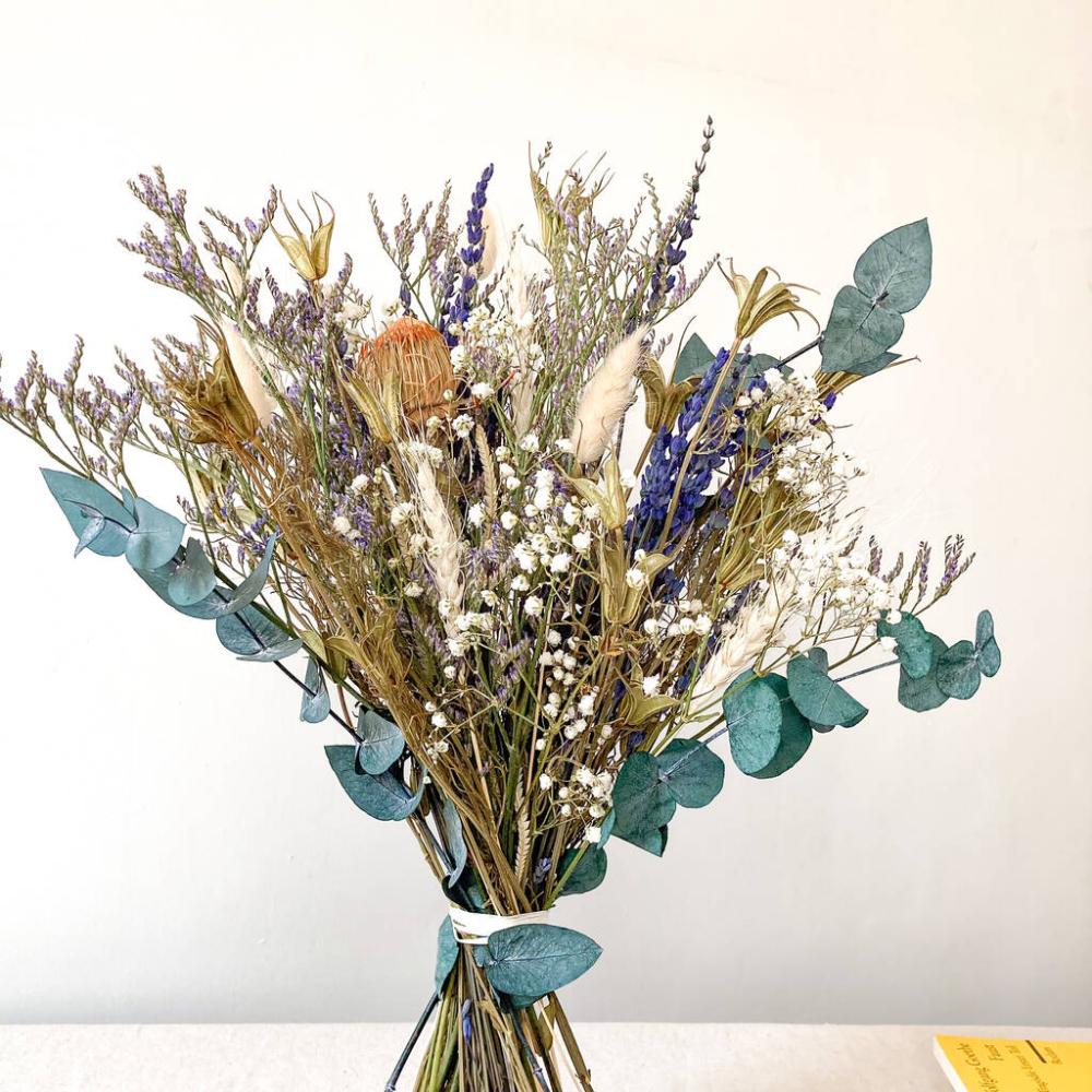 Preserved Lavender Bouquet With Banksia Denlune | Dried flowers Dried flowers Dried flowers