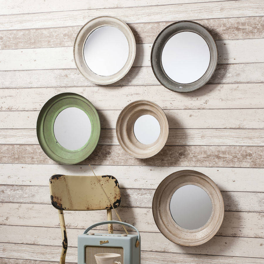 Set Of Five Coloured Porthole Mirrors | Mirrors Home Accessories Mirrors