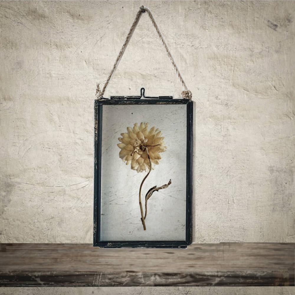 Small Antique Pressed Flower Frame: Straw Flower | Picture frames Dried flowers Dried flowers