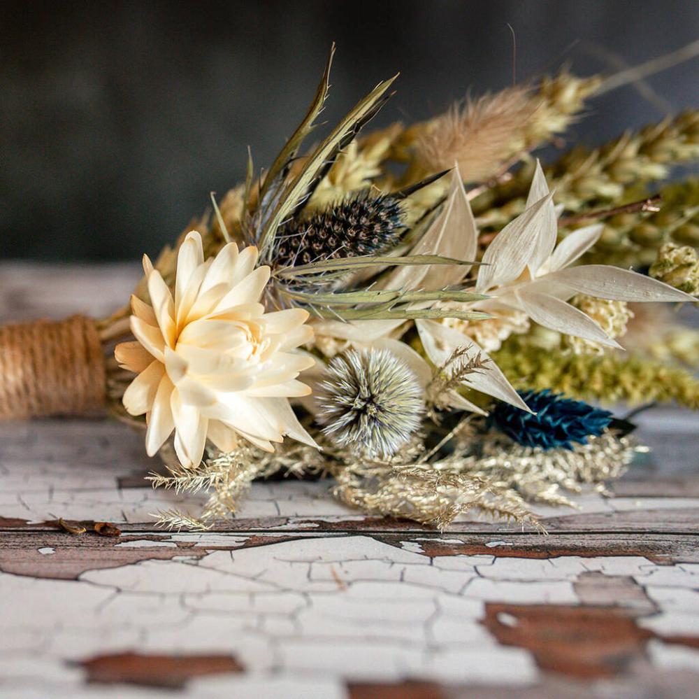 Small Dried Flower Posy With Thistles | Dried flowers Dried flowers Dried flowers