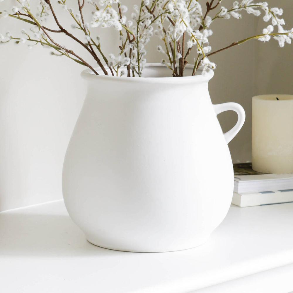 Smooth Round White Vase | Vases Home Accessories Vases