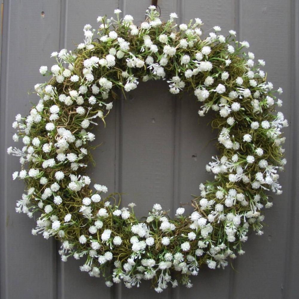 Spring Summer Wedding Gypsophila Wreath For Home | Floral wreaths Floral wreaths Floral wreaths