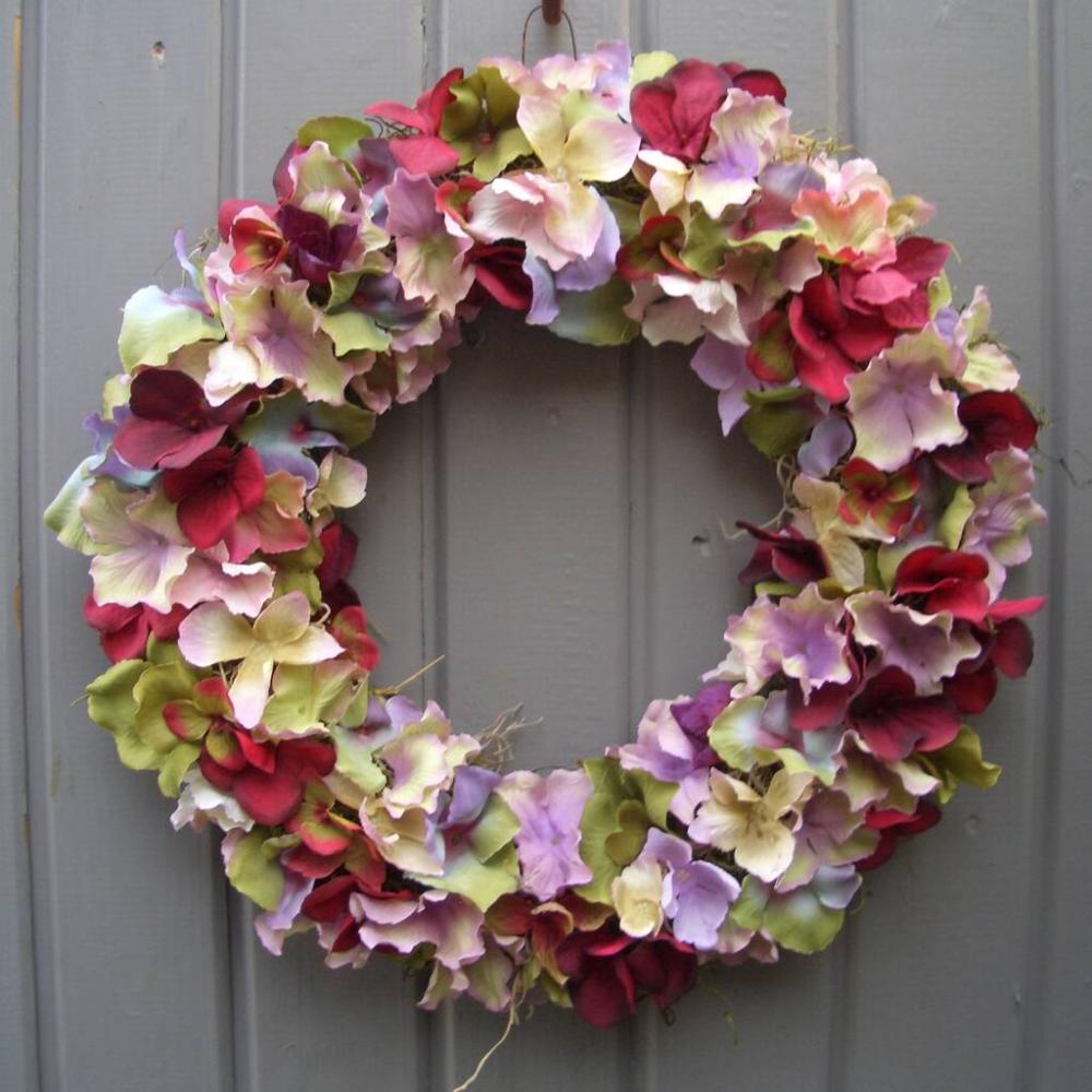 Summer And Autumn Artificial Hydrangea Wreath | Floral wreaths Floral wreaths Floral wreaths