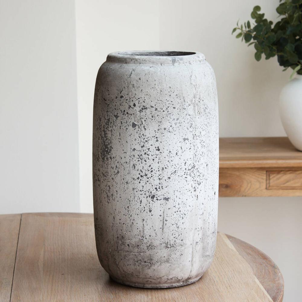 Tall Distressed Stoneware Vase | Vases Home Accessories Vases