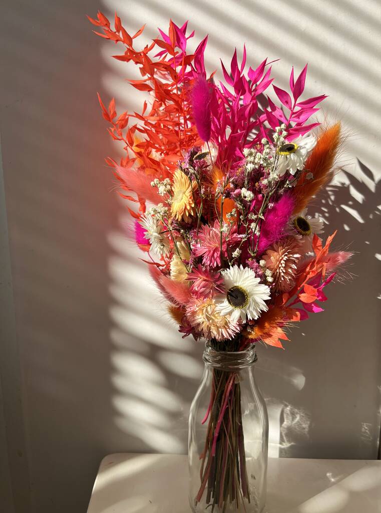 Tropical Vibe Dried Flower Posy With Jar | Dried flowers Dried flowers Dried flowers