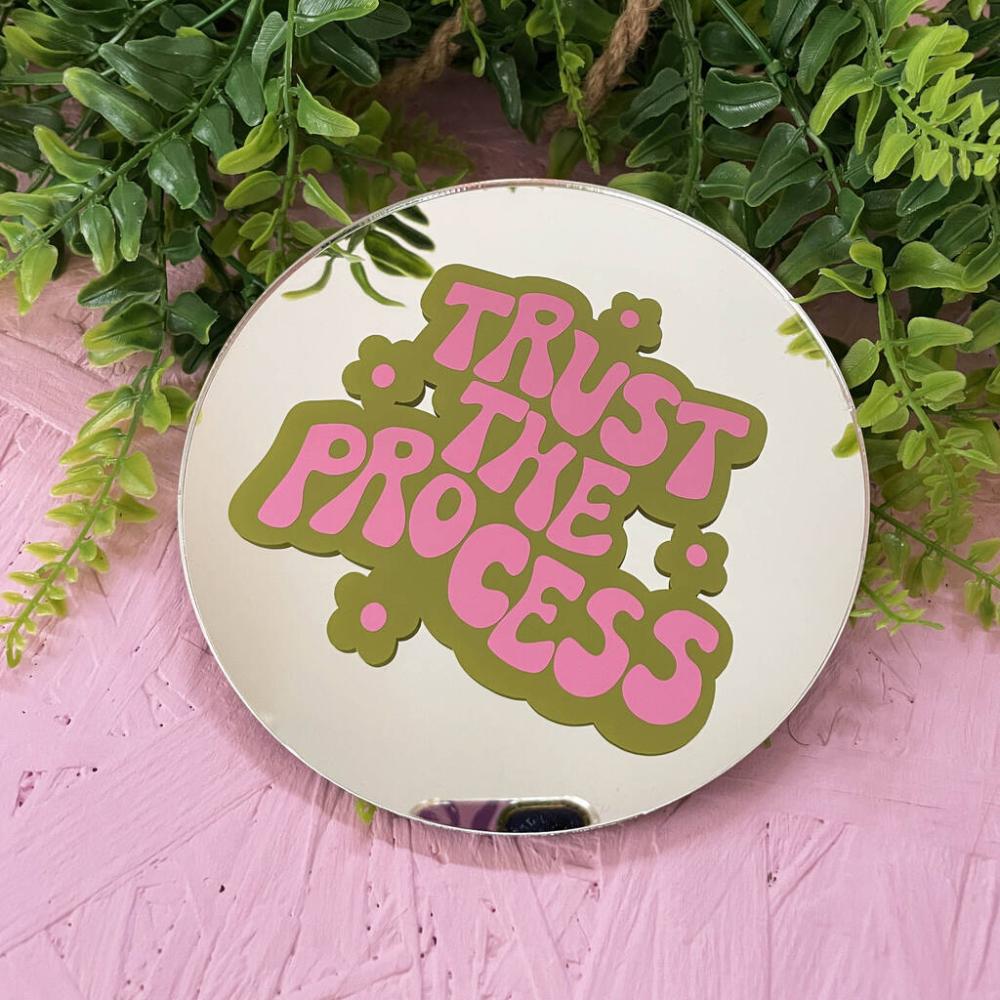 Trust The Process Disc Mirror | Mirrors Home Accessories Mirrors