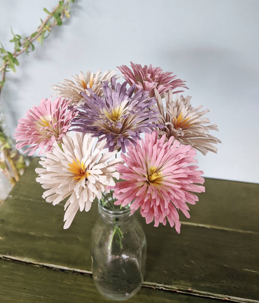 Vintage Pink And White Wooden Flower Bouquet | Dried flowers Dried flowers Dried flowers