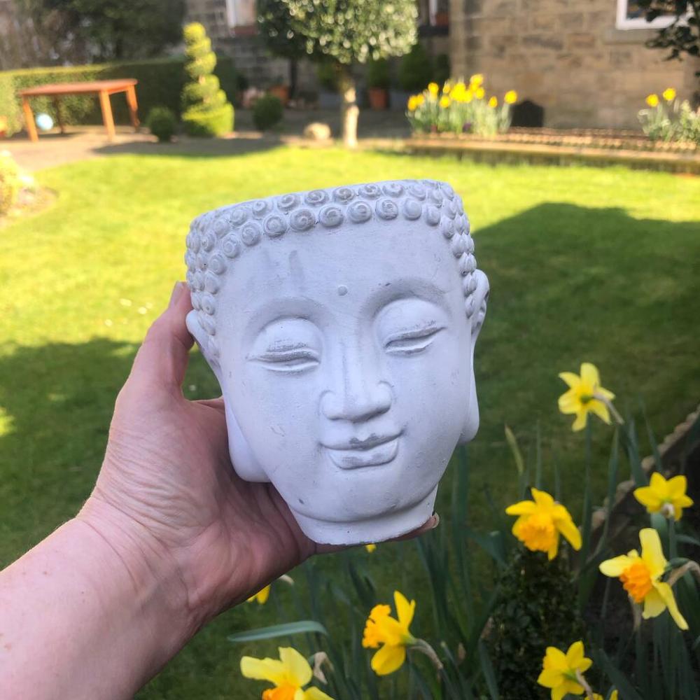 White Buddha Head Pot | Plant pots Home Accessories Plant pots