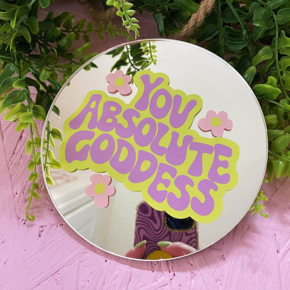 You Absolute Goddess Disc Mirror | Mirrors Home Accessories Mirrors