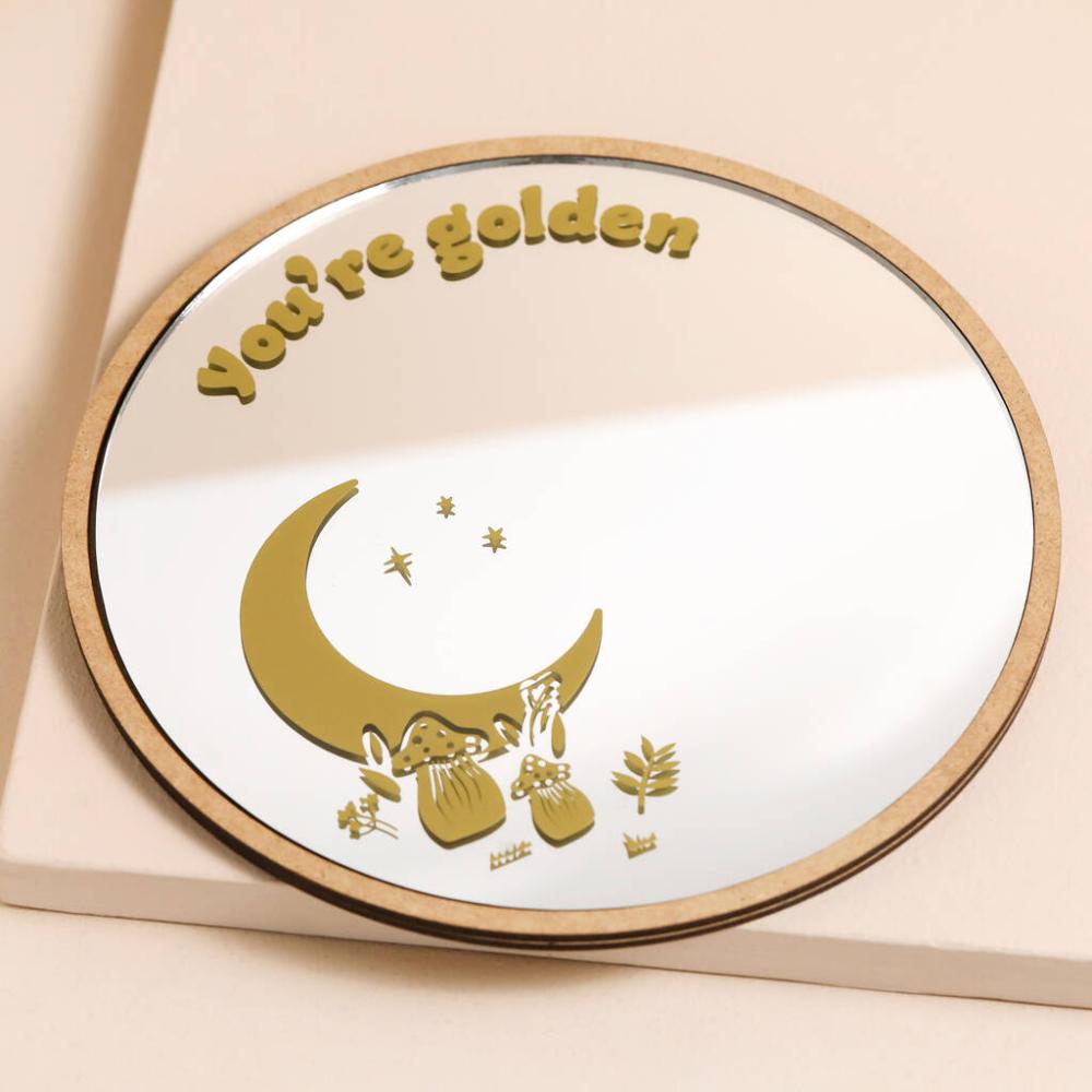 You’re Golden Round Mirror | Mirrors Home Accessories Mirrors