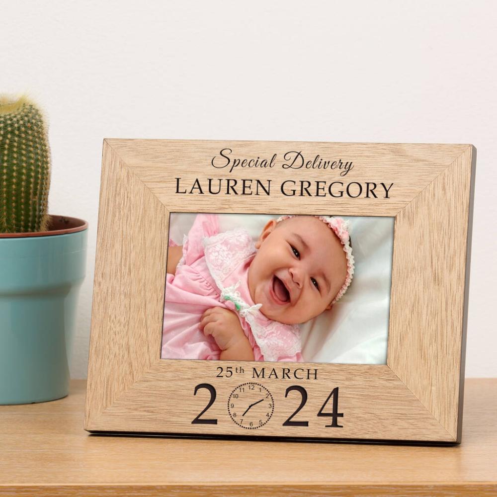 New Baby Special Delivery Wood Picture Frame | Picture frames Home Accessories Picture frames